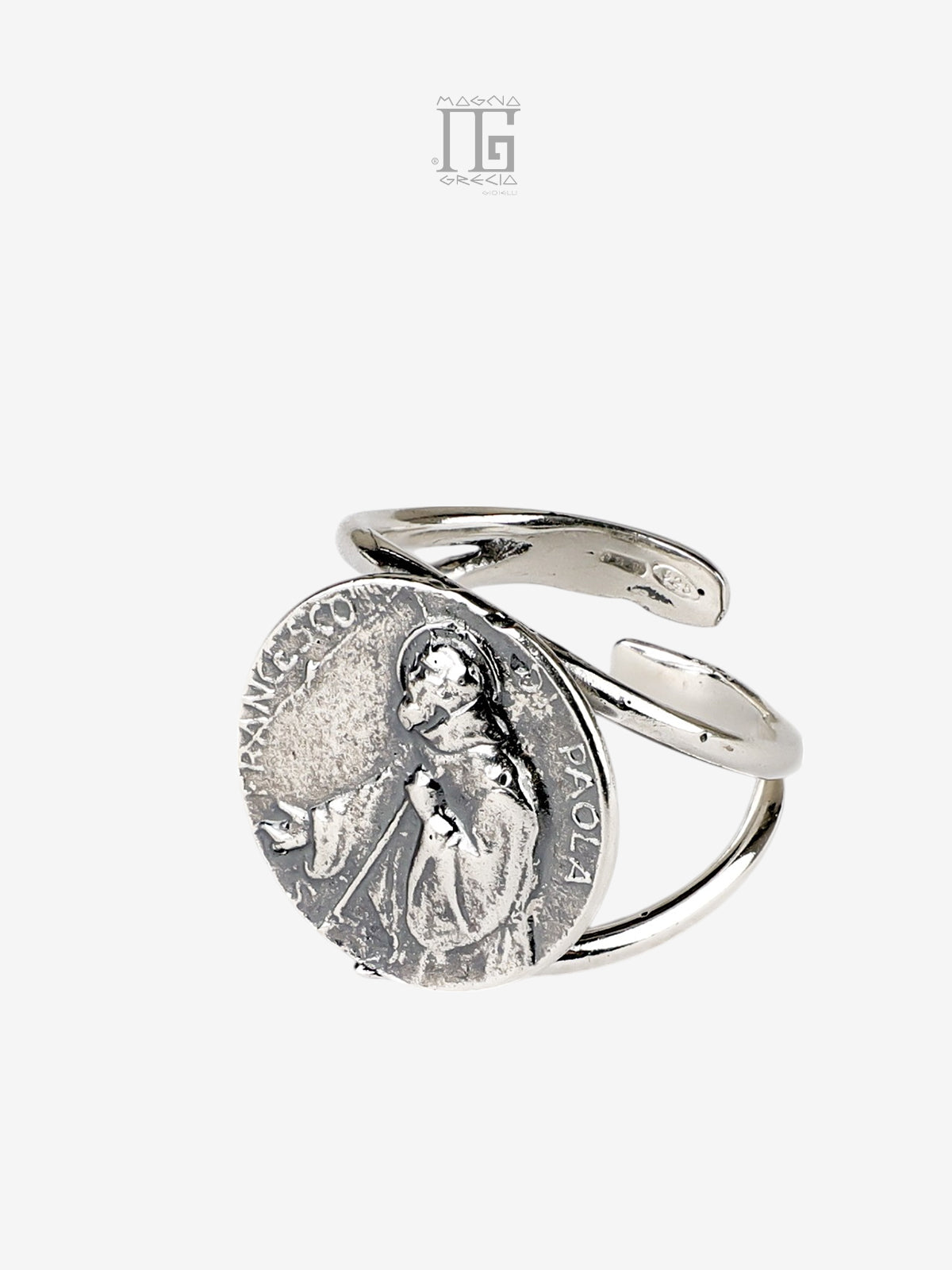 Anello in Argento 925 con Effigie di San Francesco di Paola
