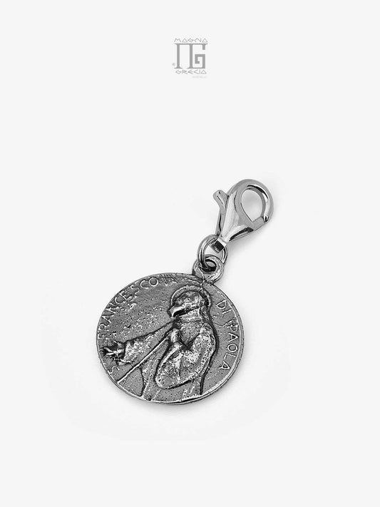 Charm in Argento con raffigurata Effigie di San Francesco da Paola Cod. MGK 3704 V-64