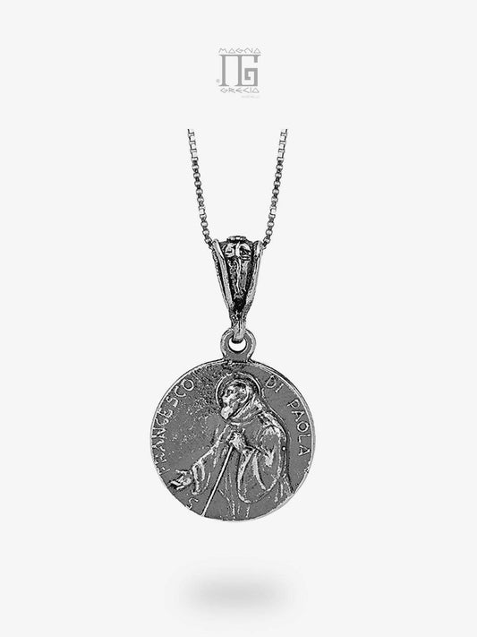 Pendente in Argento con Effigie di San Francesco da Paola Cod. MGK 4218 V