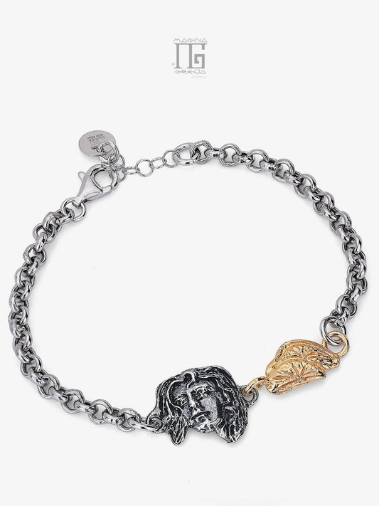 Bracciale “Inverno” in Argento con raffigurato Volto Dea Venere e Spicchi D’Arancia Cod. MGK 4258 V-4