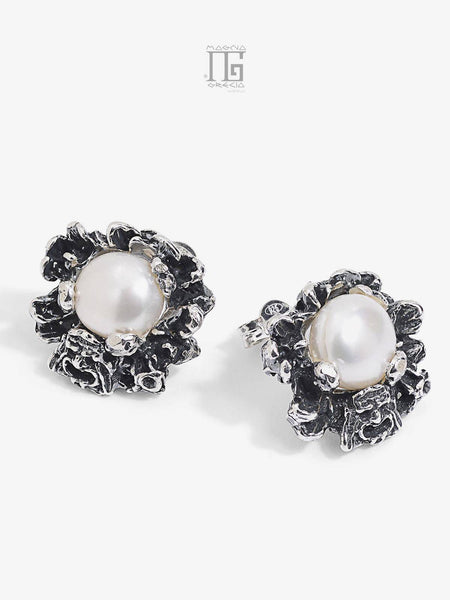 Orecchini Pendenti Tuscany Silver – Zirconia E Perla D'Acqua Dolce In Argento 925 Rodiato